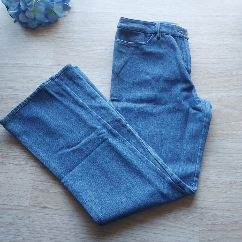 Luca Luca Made in Italy Bootcut Denim Jeans Zip Pocket Blue Cotton Women Sz.44